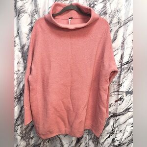 Free People Ottoman Slouchy Tunic Ribbed Long Oversized Barbiecore Whimisygoth